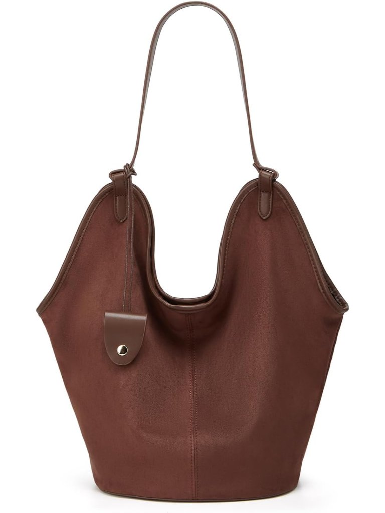 Oversized Suede Tote Bag For Women Hobo Handbags 2pcs Slouchy Shoulder Purses Wo